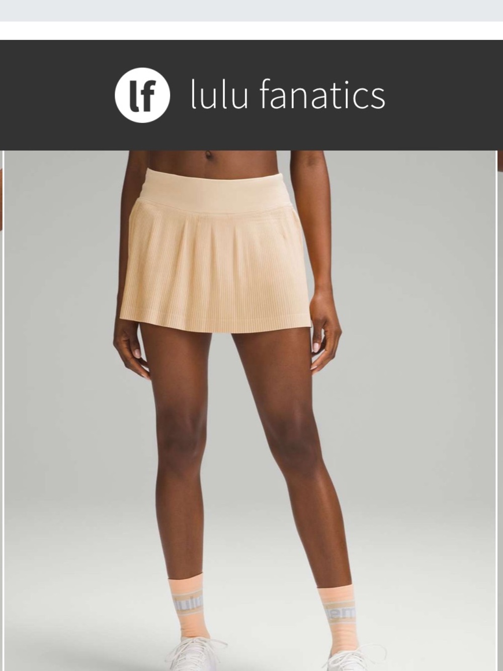 NWT Lululemon Pleat to Street Mid-Rise Skirt Sz 14 Summer Glow Skort